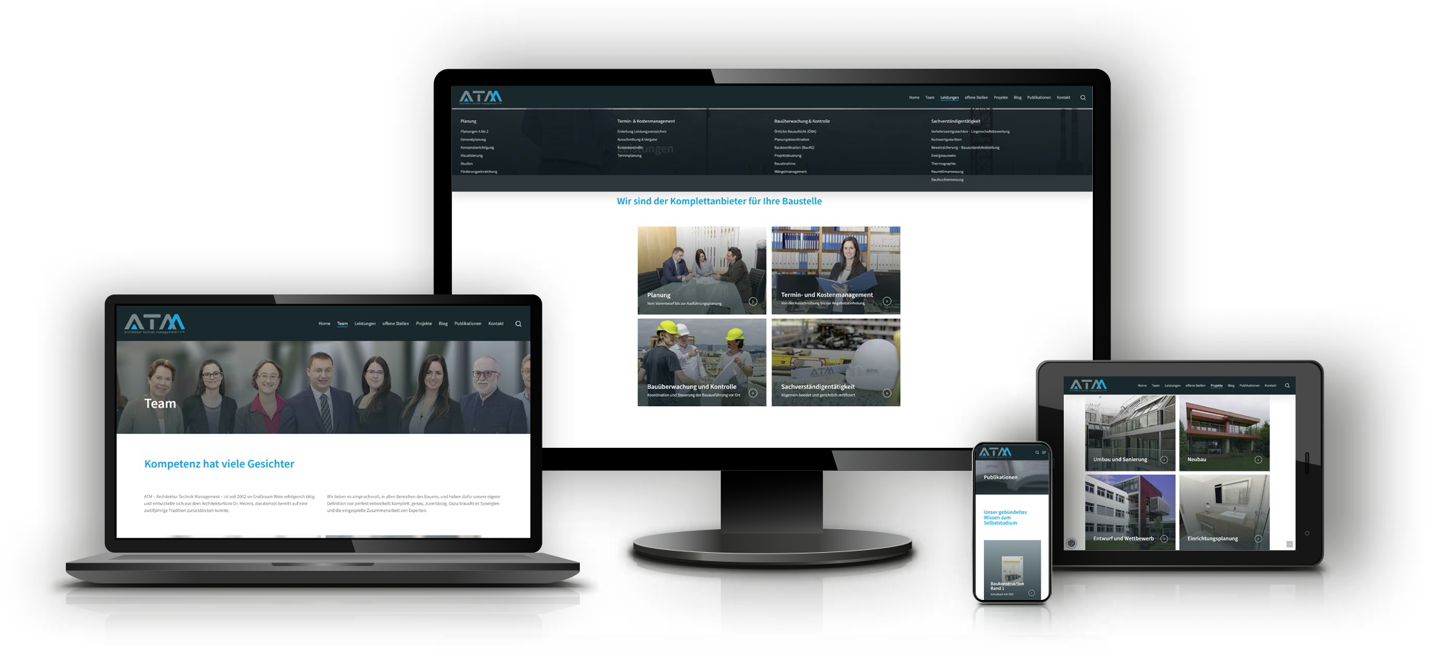 Architektur Technik Management (ATM), Webseite