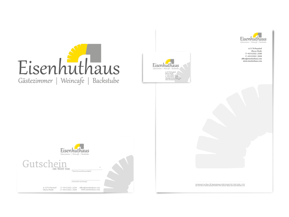Eisenhuthaus, Logo & Drucksachen