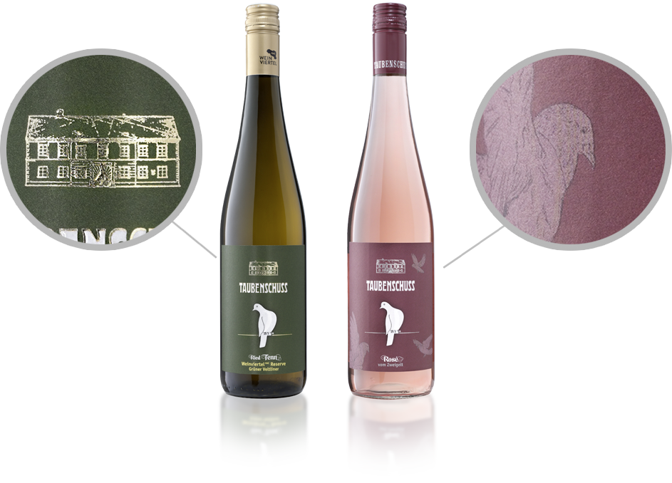 Weingut Taubenschuss, Rosé, Gemischter Satz Etiketten